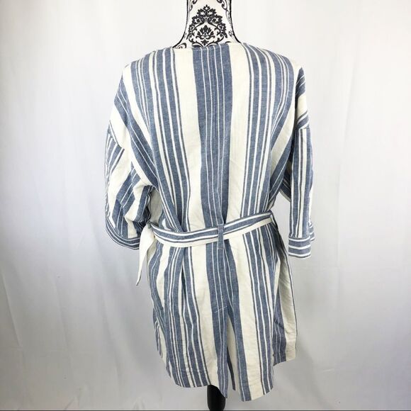 Anthro Elevenses North Channel Stripe Linen Jacket - Picture 8 of 10